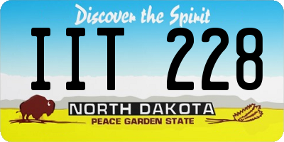 ND license plate IIT228