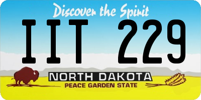 ND license plate IIT229