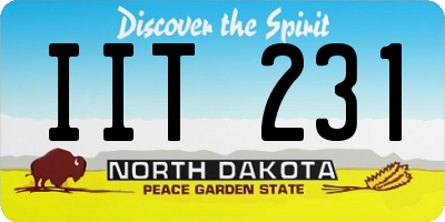 ND license plate IIT231