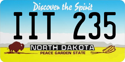 ND license plate IIT235