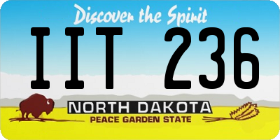 ND license plate IIT236