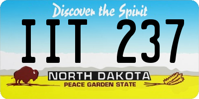 ND license plate IIT237