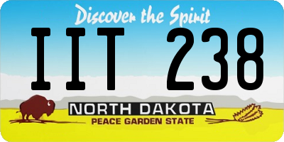 ND license plate IIT238