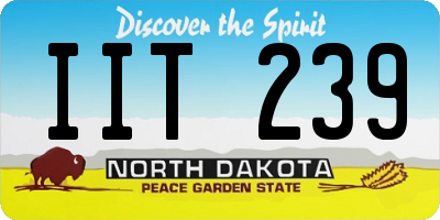 ND license plate IIT239