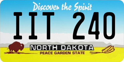 ND license plate IIT240