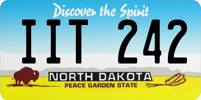 ND license plate IIT242