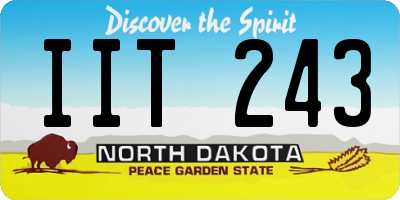 ND license plate IIT243