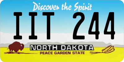 ND license plate IIT244