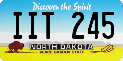 ND license plate IIT245