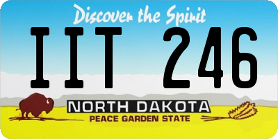ND license plate IIT246