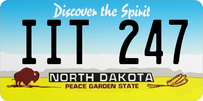 ND license plate IIT247