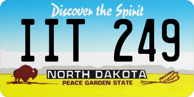 ND license plate IIT249