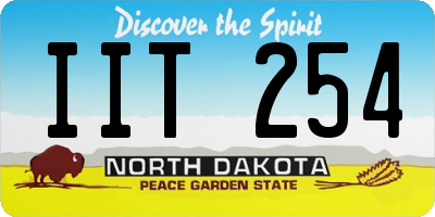 ND license plate IIT254