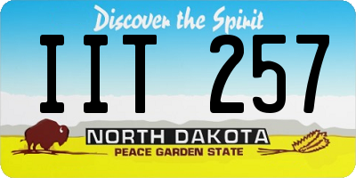 ND license plate IIT257