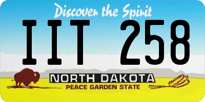 ND license plate IIT258