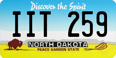 ND license plate IIT259