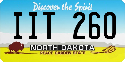 ND license plate IIT260