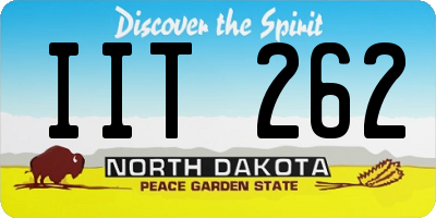 ND license plate IIT262