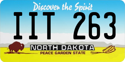 ND license plate IIT263