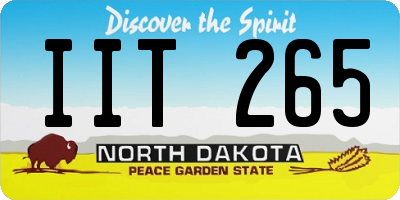 ND license plate IIT265