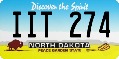 ND license plate IIT274