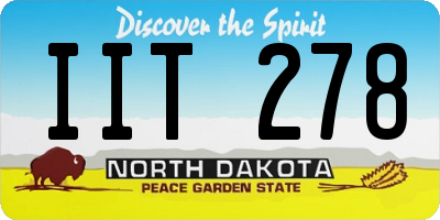 ND license plate IIT278