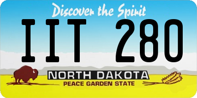 ND license plate IIT280