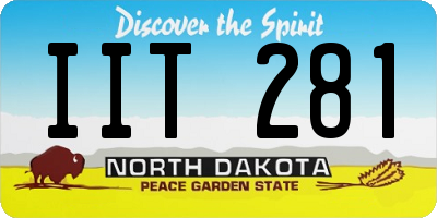 ND license plate IIT281