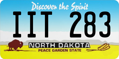 ND license plate IIT283