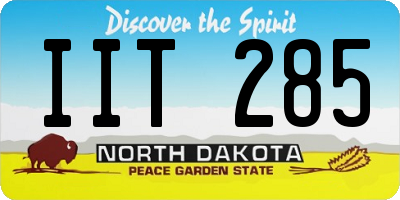 ND license plate IIT285