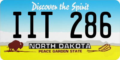 ND license plate IIT286
