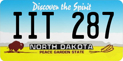 ND license plate IIT287