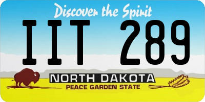 ND license plate IIT289