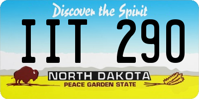 ND license plate IIT290