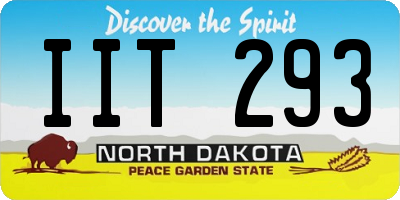 ND license plate IIT293