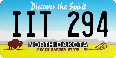 ND license plate IIT294