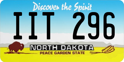 ND license plate IIT296
