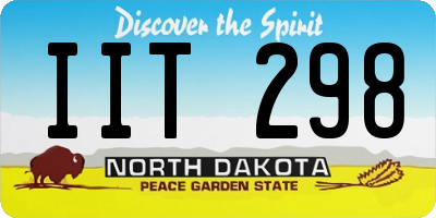 ND license plate IIT298