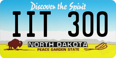 ND license plate IIT300