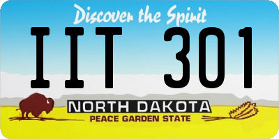 ND license plate IIT301
