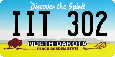 ND license plate IIT302