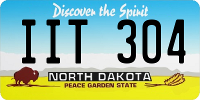 ND license plate IIT304