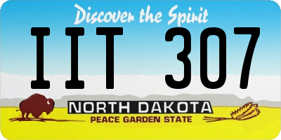 ND license plate IIT307