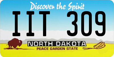 ND license plate IIT309
