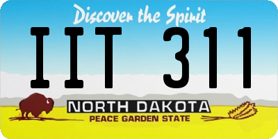 ND license plate IIT311