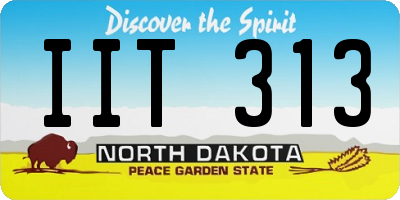 ND license plate IIT313