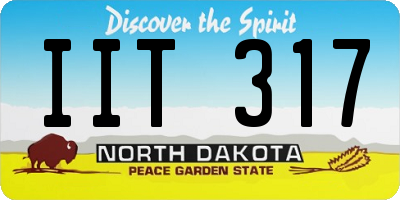 ND license plate IIT317