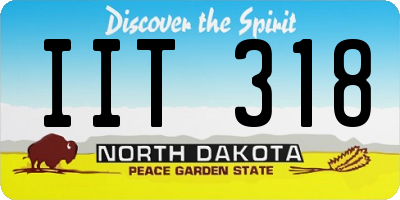 ND license plate IIT318