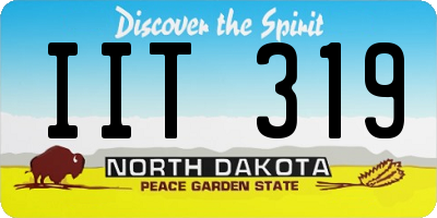 ND license plate IIT319