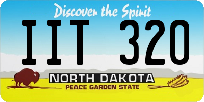 ND license plate IIT320
